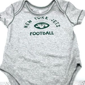 NEW NFL New York Jets Gray & Green Baby Onesie